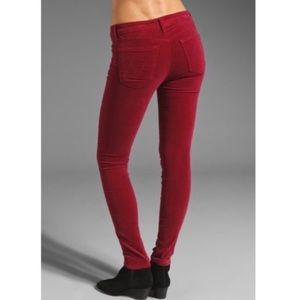 MOTHER Bunny The Looker Velvet Skinny Pants